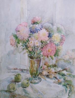 Asters in vase. Klyan Elena