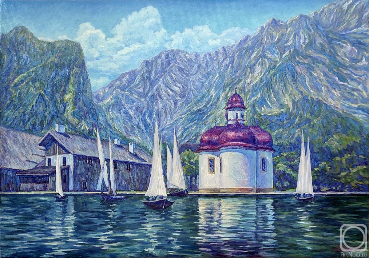 Dobrovolsky Arthur. Boats on Lake Koenigssee