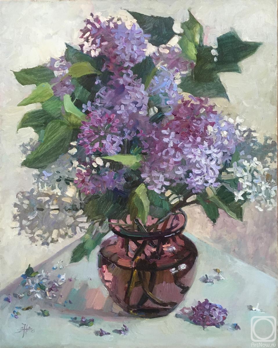 Norloguyanova Arina. Lilac on a light background