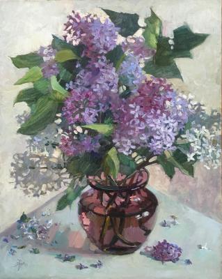 Lilac on a light background (Gift For Grandma). Norloguyanova Arina