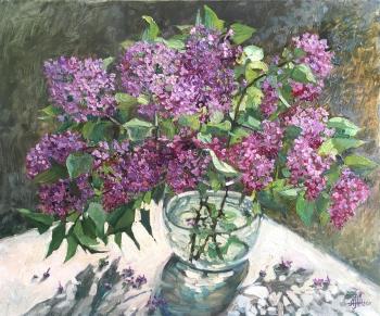 Lilac oil painting. Norloguyanova Arina