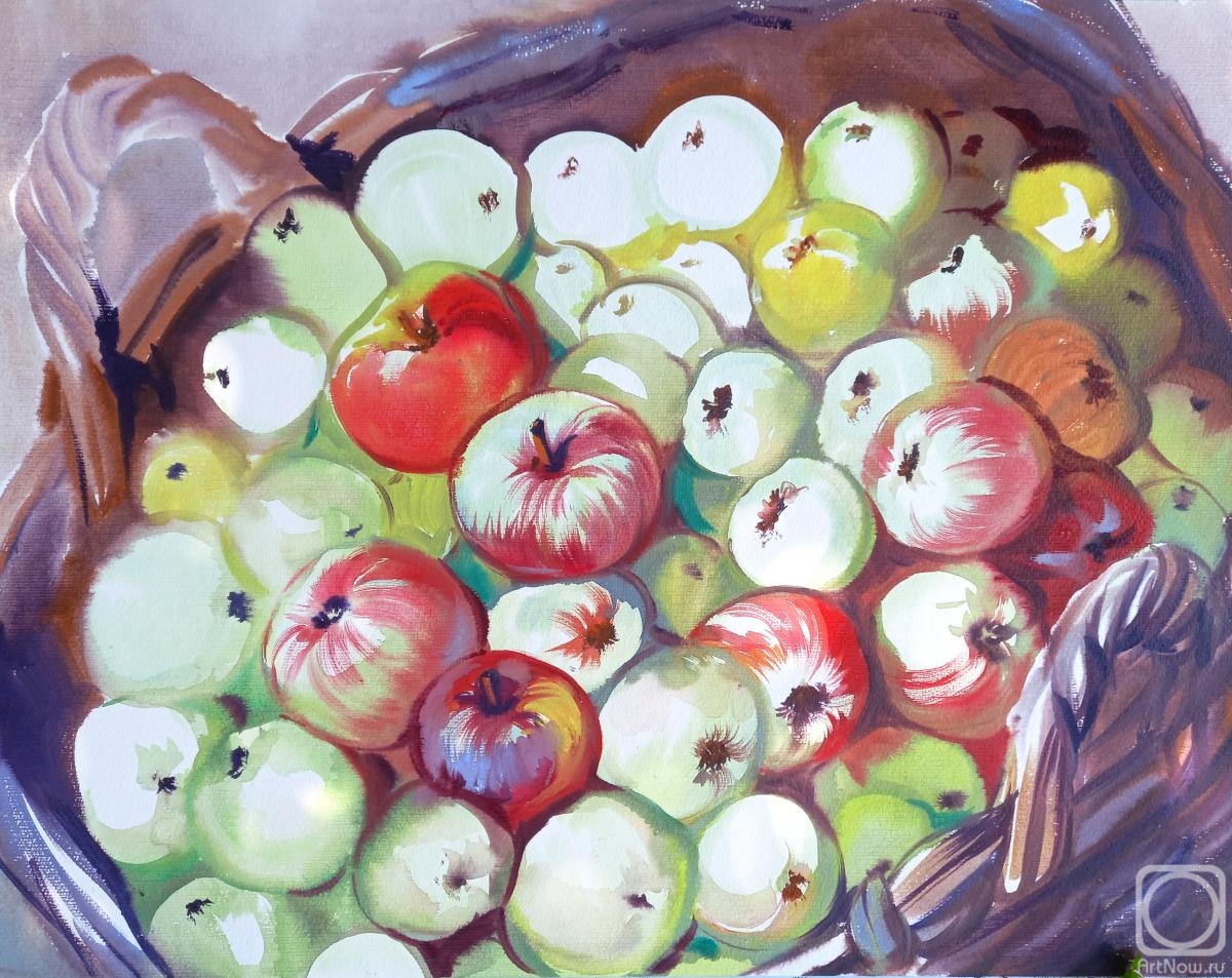 Mikhalskaya Katya. Apples in the basket