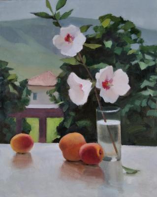 Hibiscus and peaches. Rohlina Polina