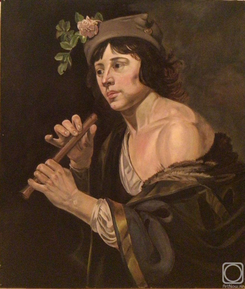 Ageeva Rimma. Shepherd holding a flute