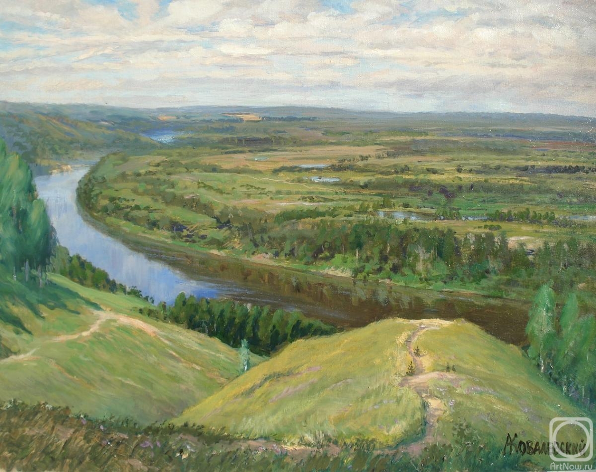 Kovalevscky Andrey. View of the Klyazma from the Bald Mountain