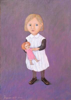 Girl with a doll. Antonov Roman