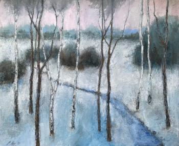 The silence of the winter forest (Blue Distances). Mir Valentina