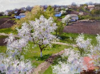 Nikolaev Yury Vasilevich. May. Gardens bloomed