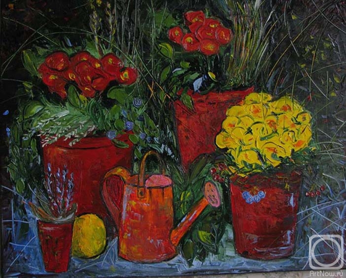 Knjazeva Svetlana. Still life with a watering can