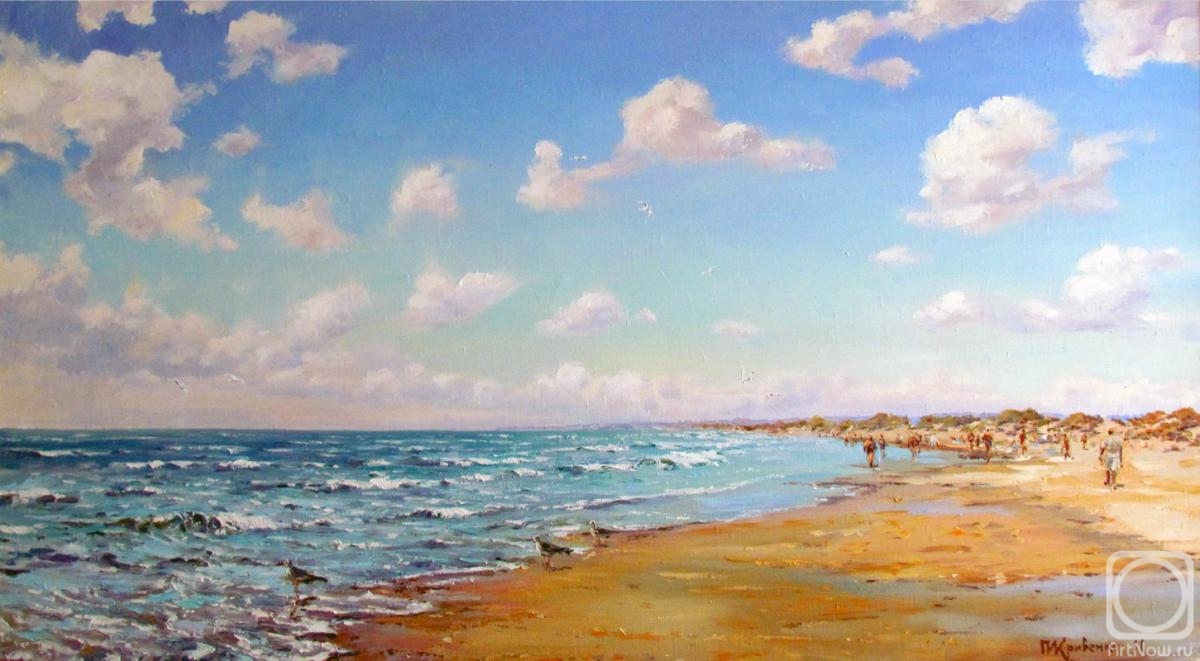 Krivenko Peter. Sea. Seagulls on the shore