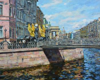 In the summer at the Bank Bridge. Eskov Pavel