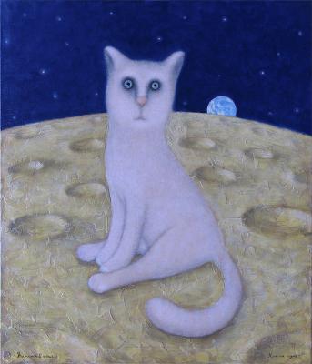 Antonov Roman Aleksandrovich. Cat on the moon