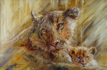 All mothers are lionesses. Rychkov Aleksey