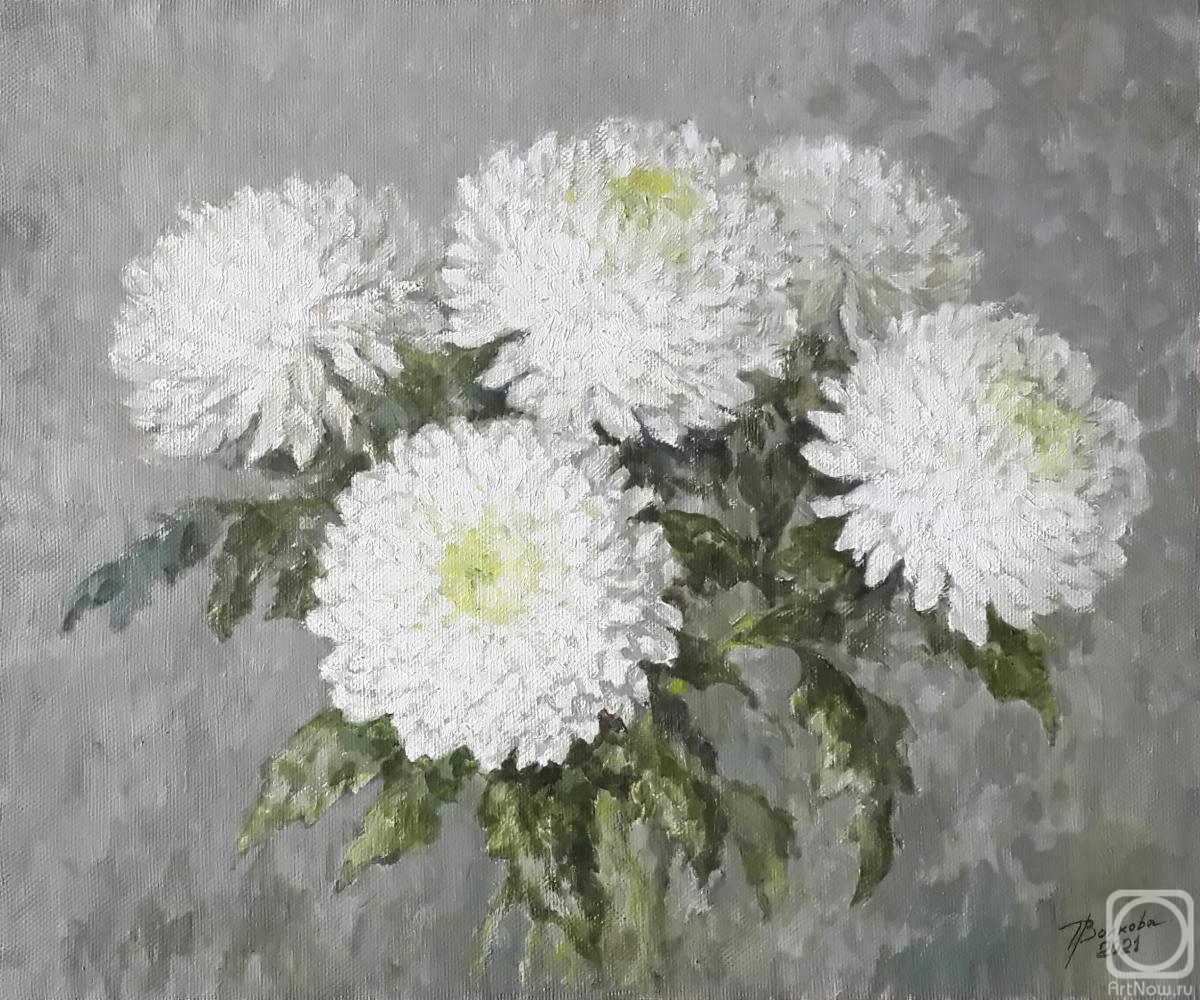 Volkova Tatiana. White chrysanthemums