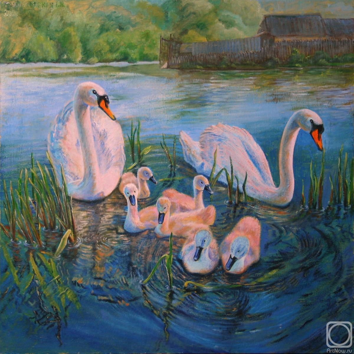 Kudryashov Galina. Swan family