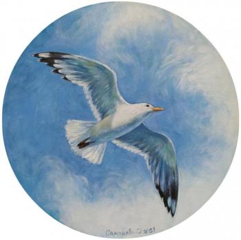Flying seagull (  ). Simonova Olga