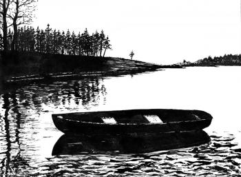 Landscape with a Boat 3. Abaimov Vladimir