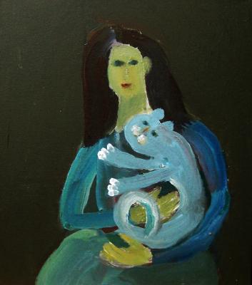 Lady with a cat. Jelnov Nikolay
