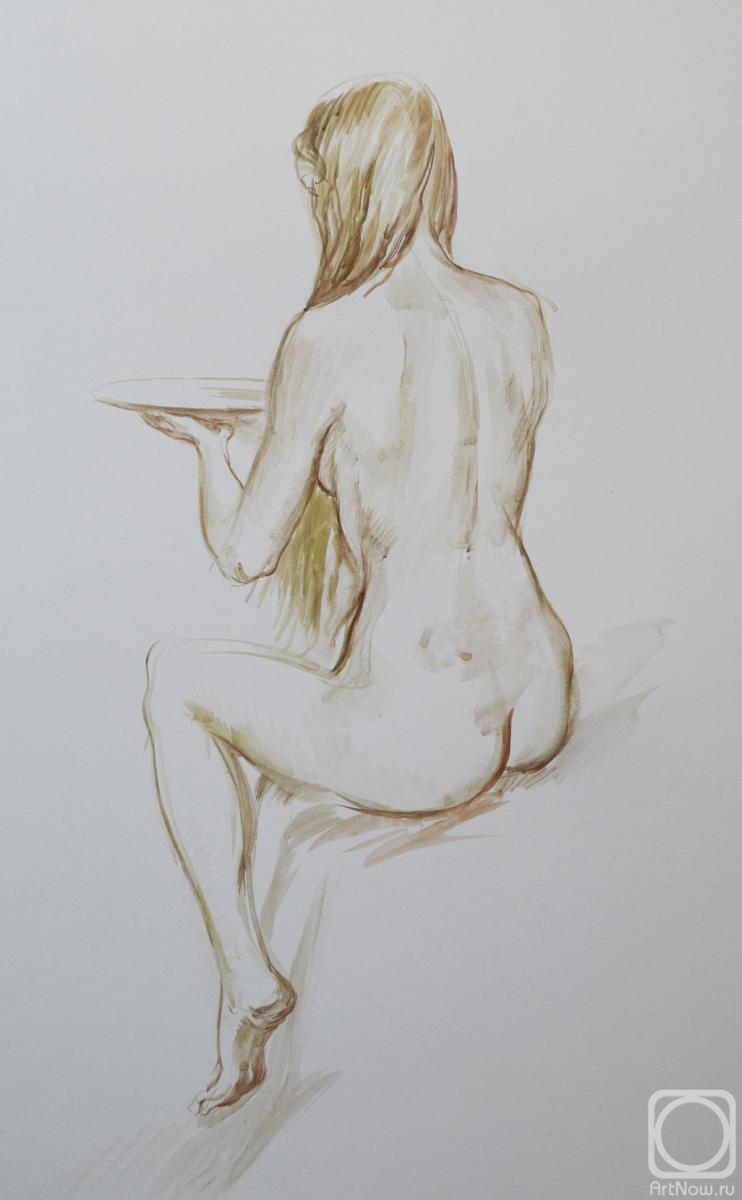 Kostylev Dmitry. Nude with plate