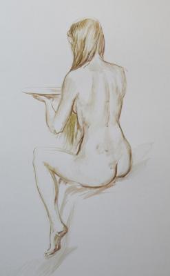 Nude with plate. Kostylev Dmitry