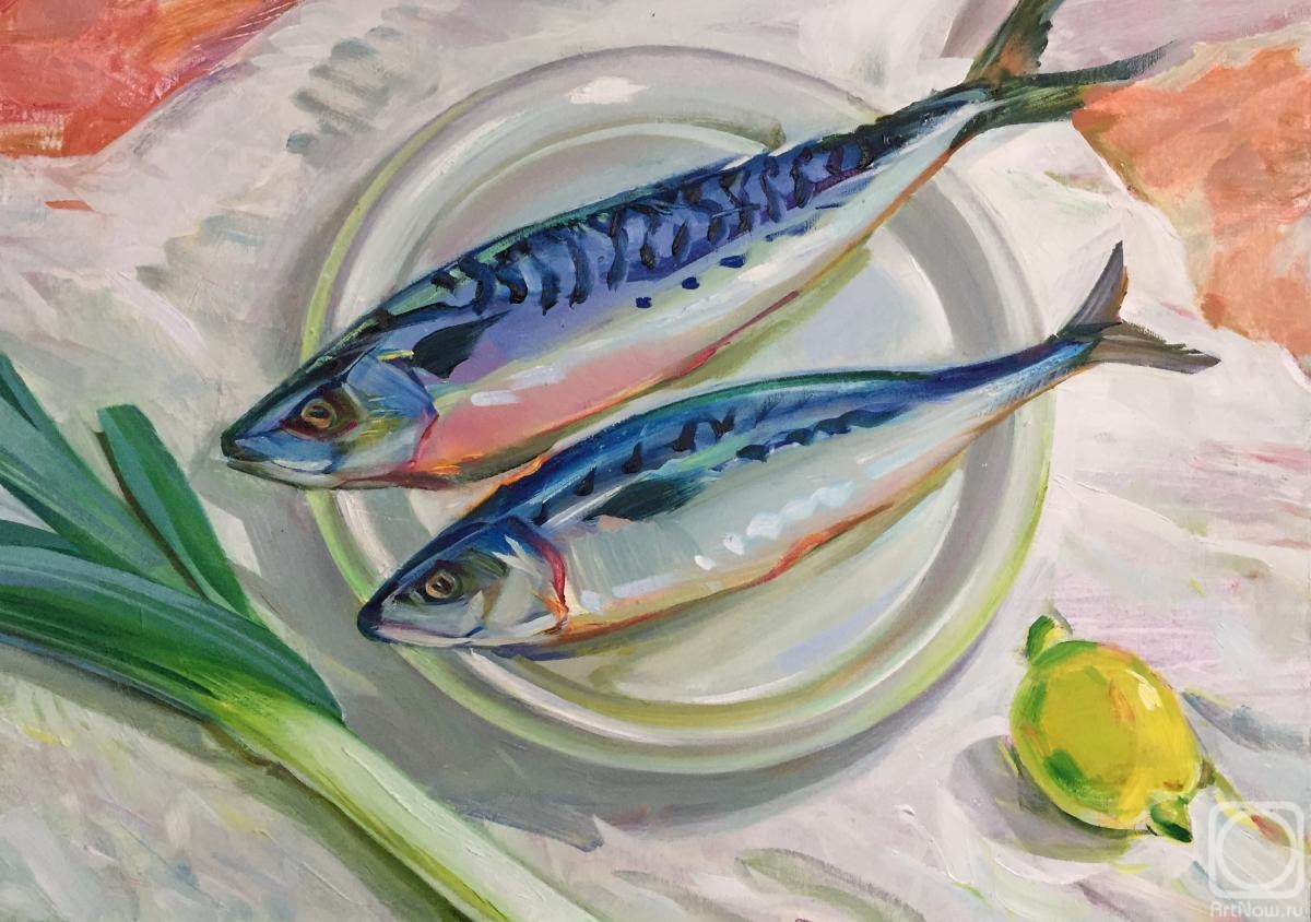 Sokolova Ekaterina. Still life with fish