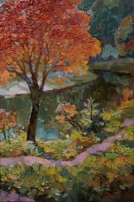 Autumn-river-maple. Volkov Sergey