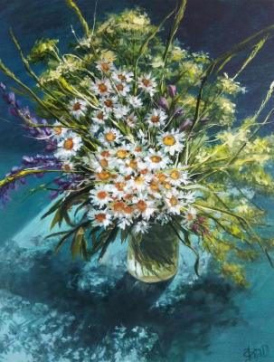 Bouquet lit by the sun (Medium Painting). Farukshina Olga