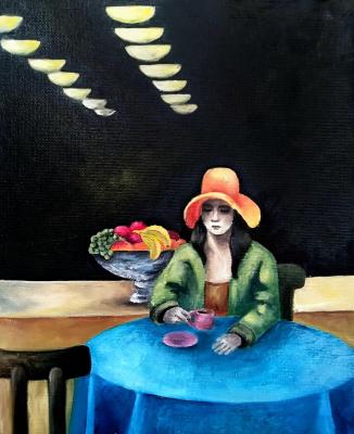 In the cafe (  ). Knyazheva-Balloge Maria