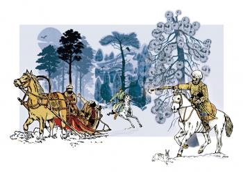 The murder of False Dmitry II in the Kaluga forest on December 11, 1610 (Tushinsky Thief). Chernikov Vyacheslav