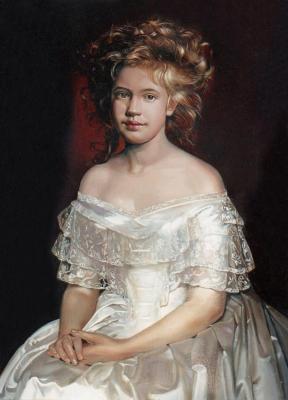 Portrait in an antique dress