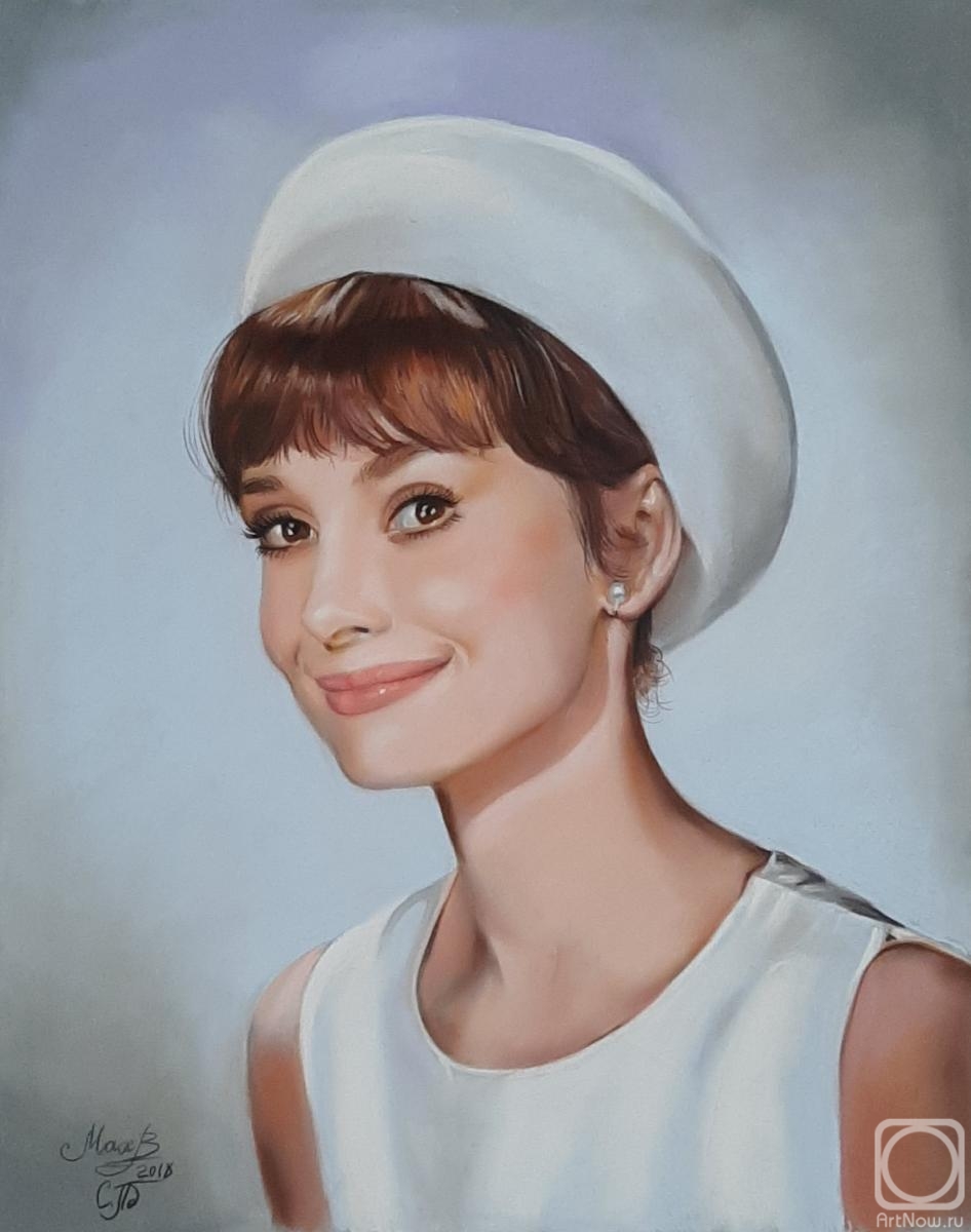 Mahnach Valeriya. Portrait of Audrey Hepburn