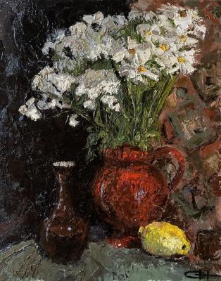 White bouque (Painting With White Daisies). Novikova Olesya