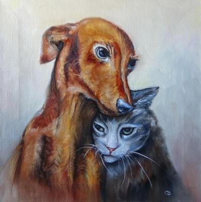 Cat and dog. Razumova Svetlana
