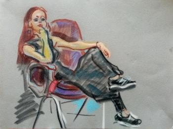 The girl in the chair