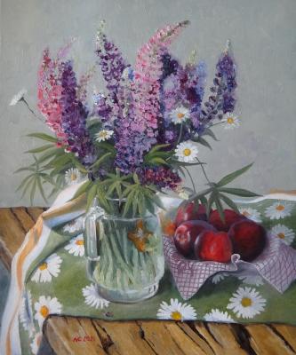 Still life with lupin. Soloviev Leonid