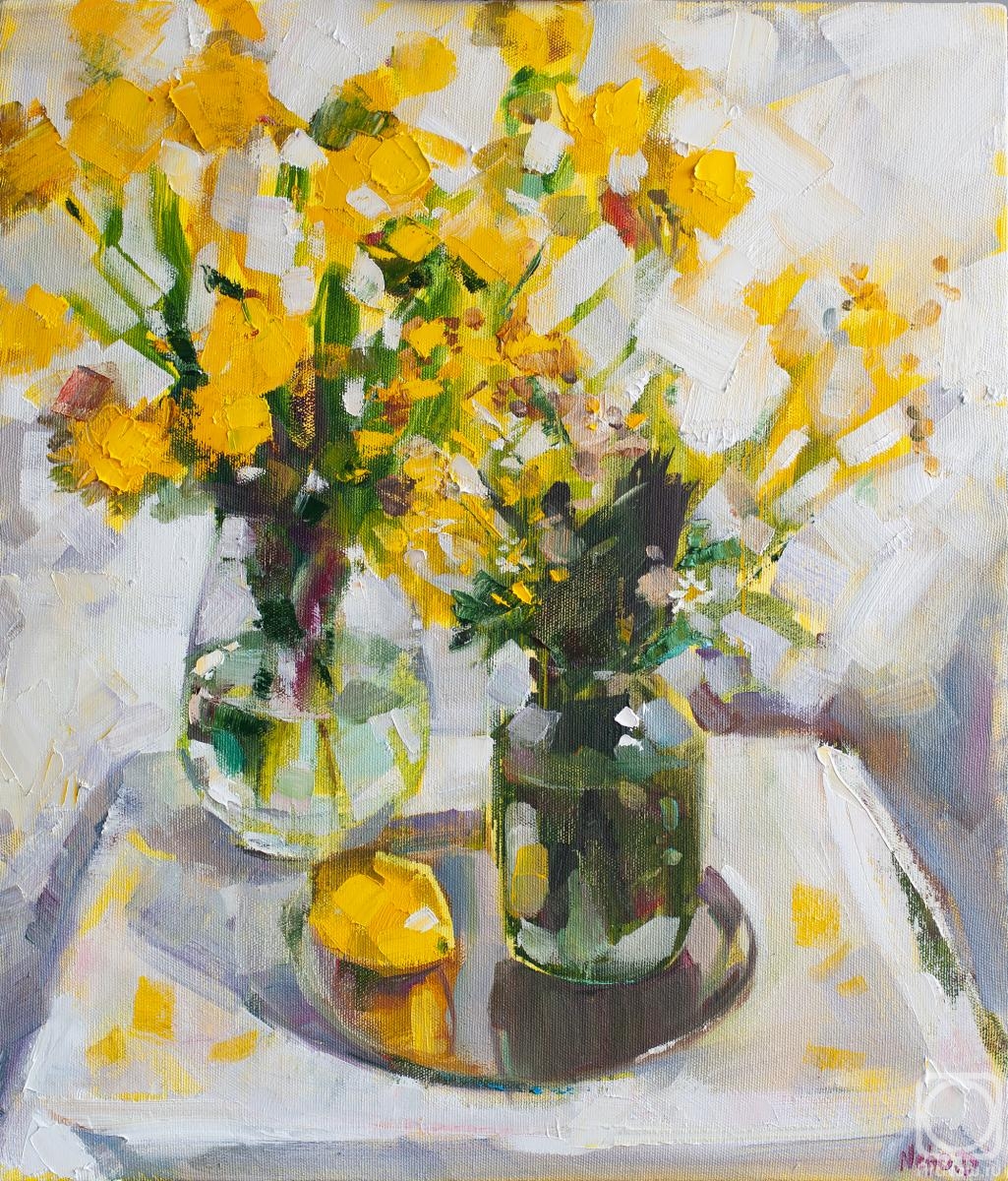 Nehotyaschaya Diana. Still life with yellow flowers
