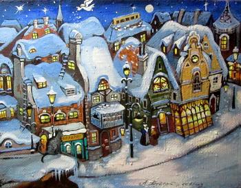 Winter fairy-tale town. Schubert Albina