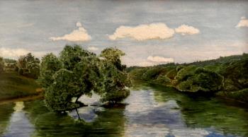 The river Moscow (Landscape Moskva River). Gudkov Andrey