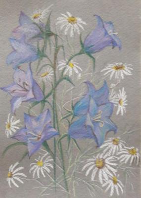 Bluebells and daisies. Volkova Olga