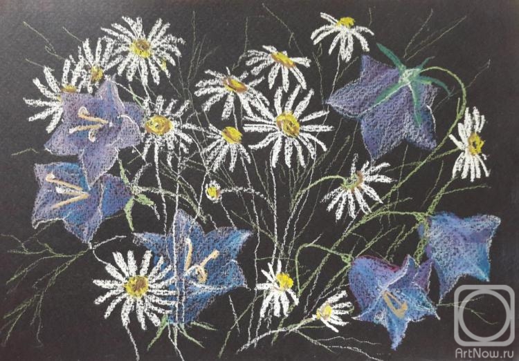 Volkova Olga. Daisies and bluebells