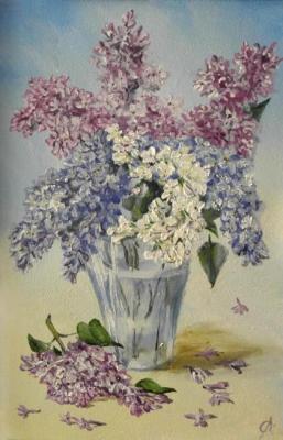 Volkova Olga . Lilac on a light background
