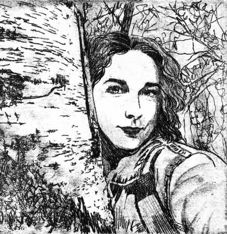 Sedyh Olga. Self-portrait, Birch