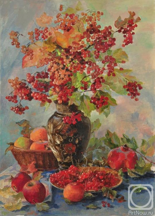 Stepanova Elena. Bouquet of red viburnum