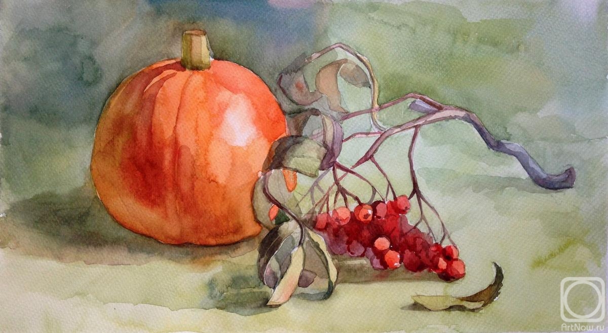 Rohlina Polina. Pumpkin and rowan berries