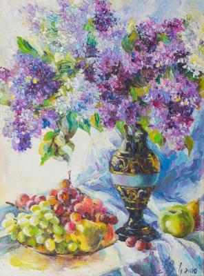 Lilac and grapes