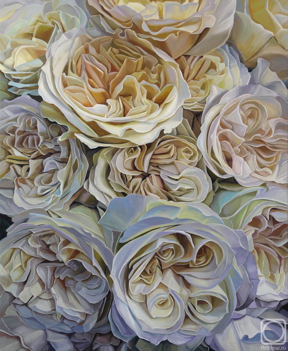 Vestnikova Ekaterina. White peony-shaped roses