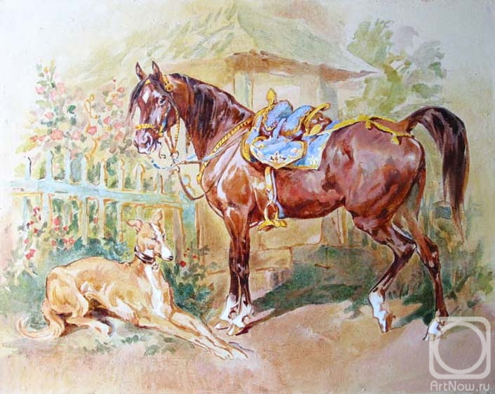 Finagenov Dmitriy. Horse and dog