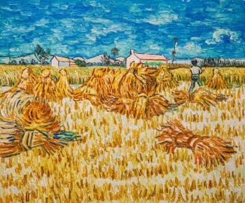 A copy of Van Gogh's. Harvesting in Provence. Vlodarchik Andjei