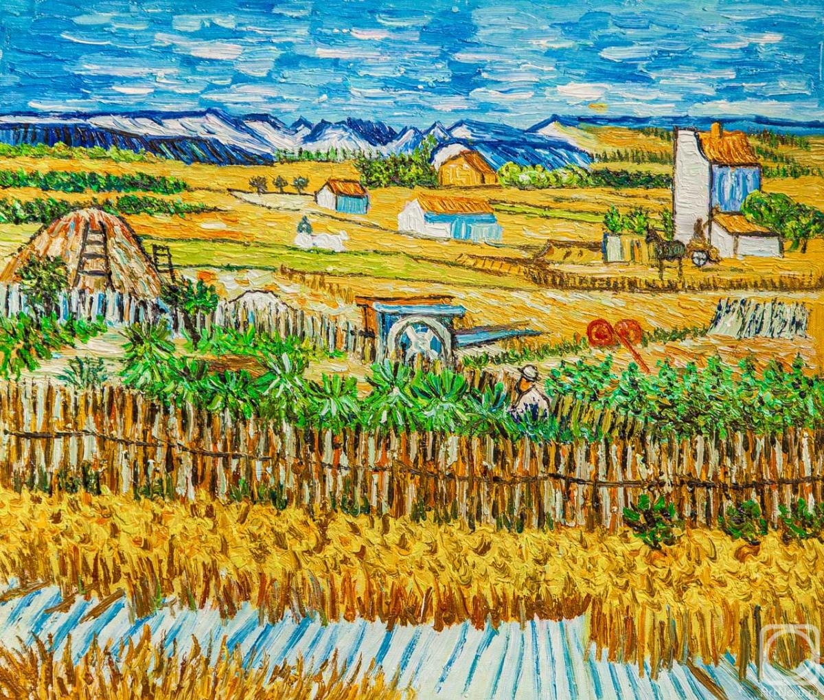 Vlodarchik Andjei. Copy of van Gogh. The harvest (Harvest at La Crau)