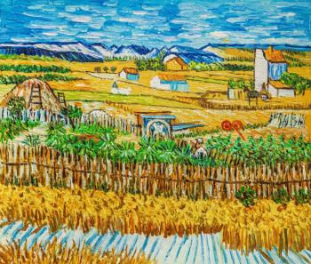 Copy of van Gogh. The harvest (Harvest at La Crau). Vlodarchik Andjei